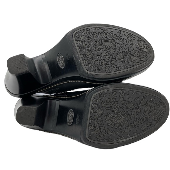 Sofft Black Leather Studs Mules Clogs Shoes Size 9 EUC - Picture 6 of 9